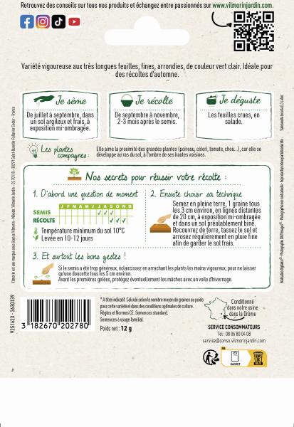 Potagères - Mâche à Grosse Graine - Grand Modèle - MEDIA_PACKAGING_VERSO